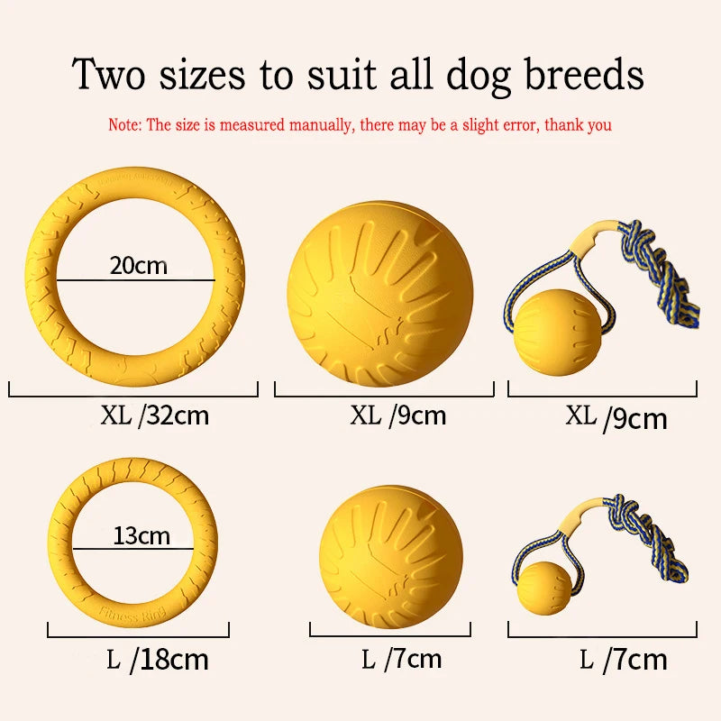 4-Piece Durable EVA Dog Toy & Fetch Set