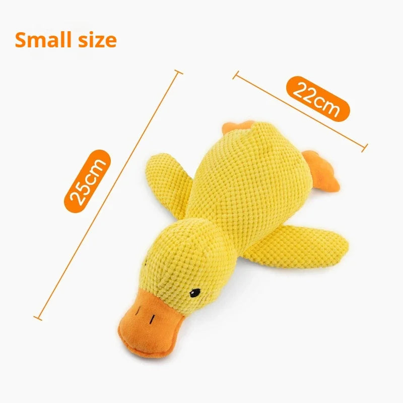 Squeaky Plush Sleeping Duck Dog Toy