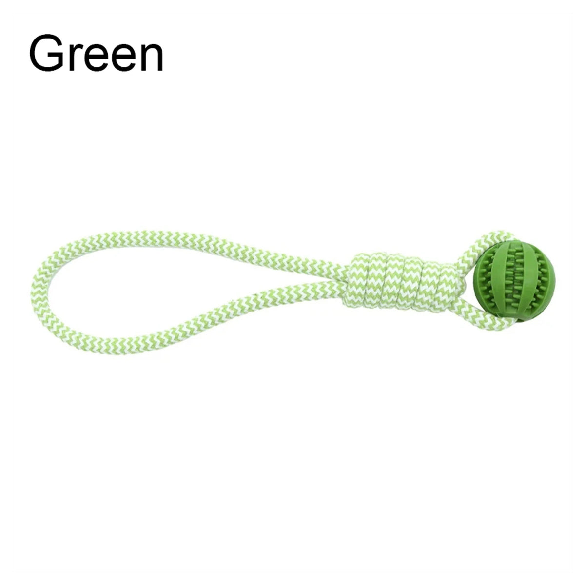 Dog Chew Toy Cotton Rope Tug Toy with Treat Dispensing Rubber Ball Durable Bite Resistant Teeth Cleaning Interactive Training Toy for Puppy Small Medium Dogs Green