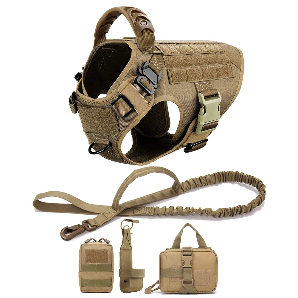 Large Dog Harness And Leash Set Pet German Shepherd Malinois Training Walking Vest Dog Harness And Collar For Medium Large Dogs