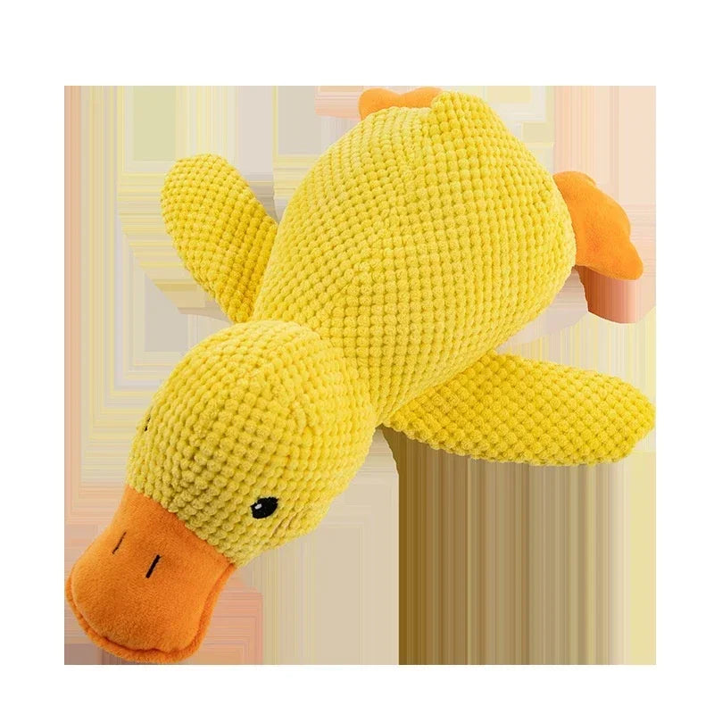 Squeaky Plush Sleeping Duck Dog Toy