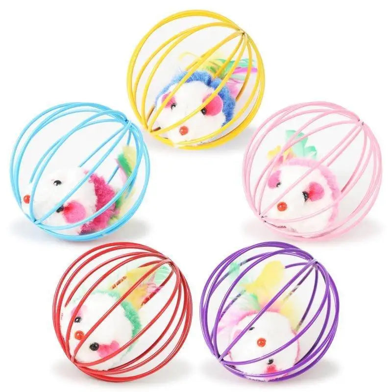 Interactive Mouse in Cage Cat Toy