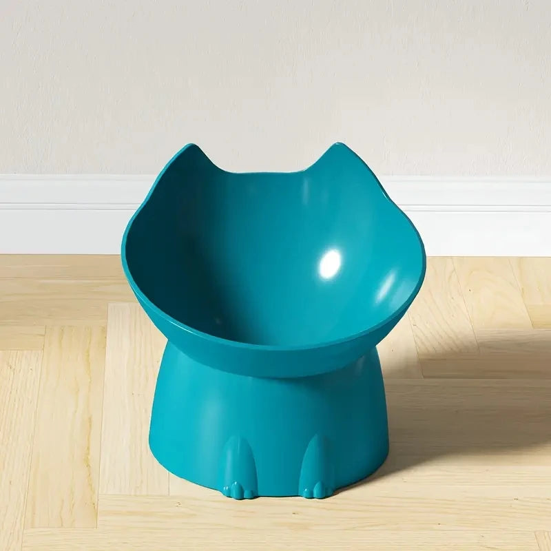 WhiskerWare Elevated Tilted Cat Food Bowl
