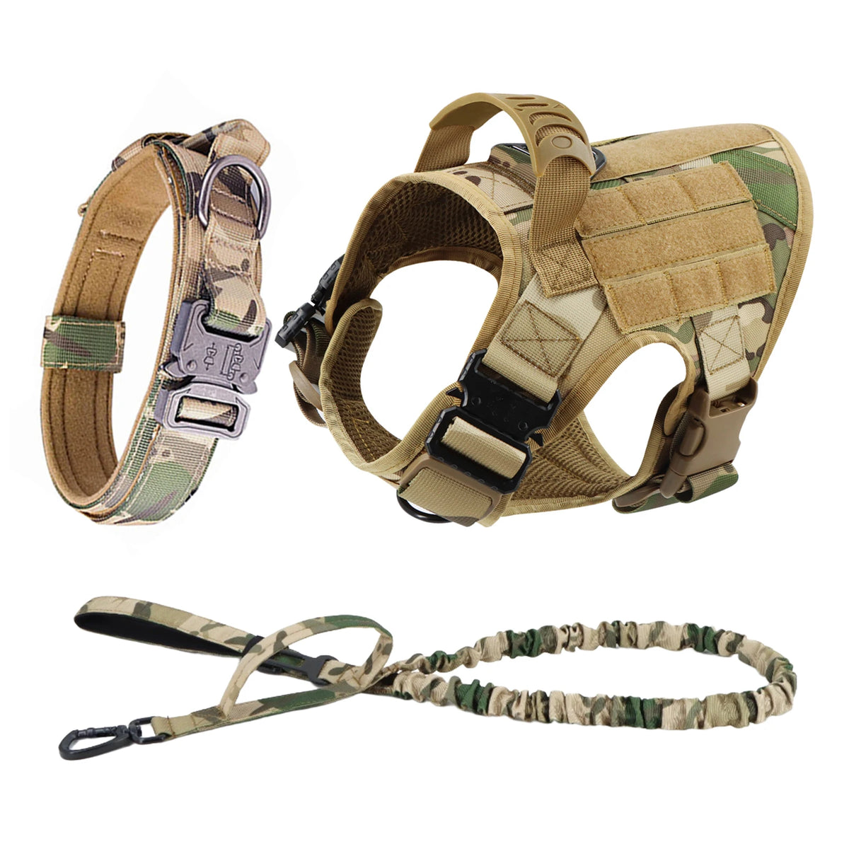 Heavy-Duty Tactical Dog Harness & Leash Set