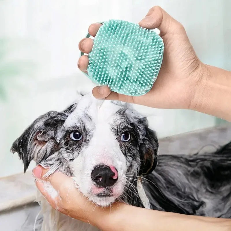 Silicone Pet Bath & Shampoo Dispenser Brush