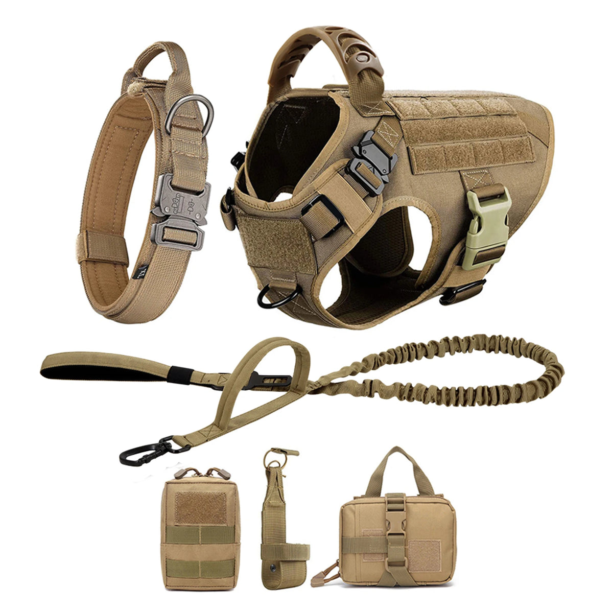 Heavy-Duty Tactical Dog Harness & Leash Set