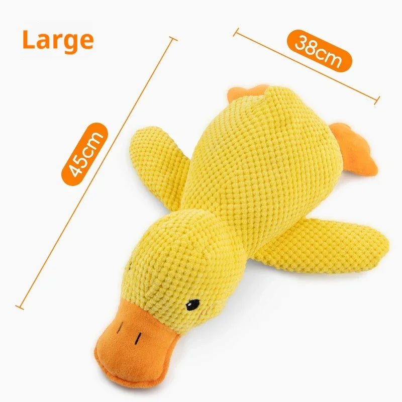 Squeaky Plush Sleeping Duck Dog Toy