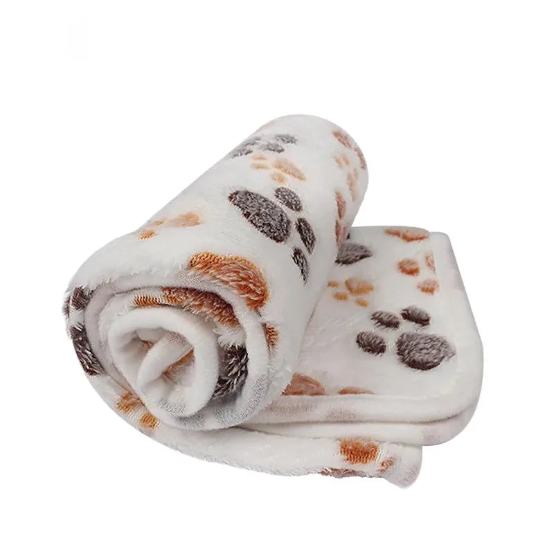 Fluffy Cartoon Fleece Pet Blanket & Mat
