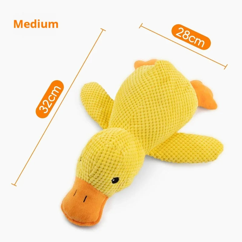 Squeaky Plush Sleeping Duck Dog Toy