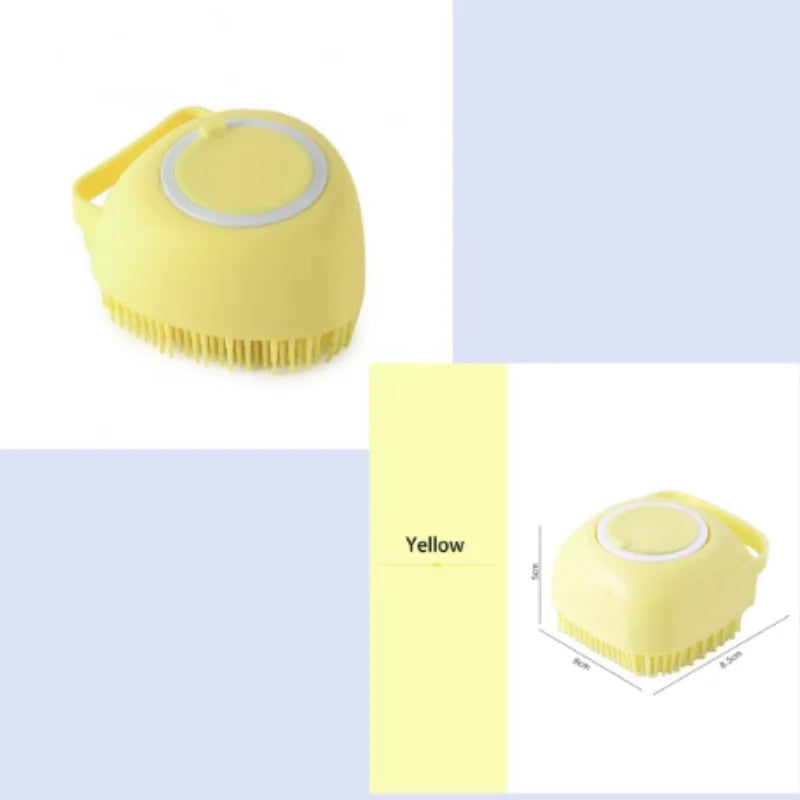Silicone Pet Bath & Shampoo Dispenser Brush