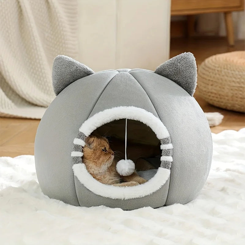 Cozy Deep Sleeping Cat Cave Bed & Nest