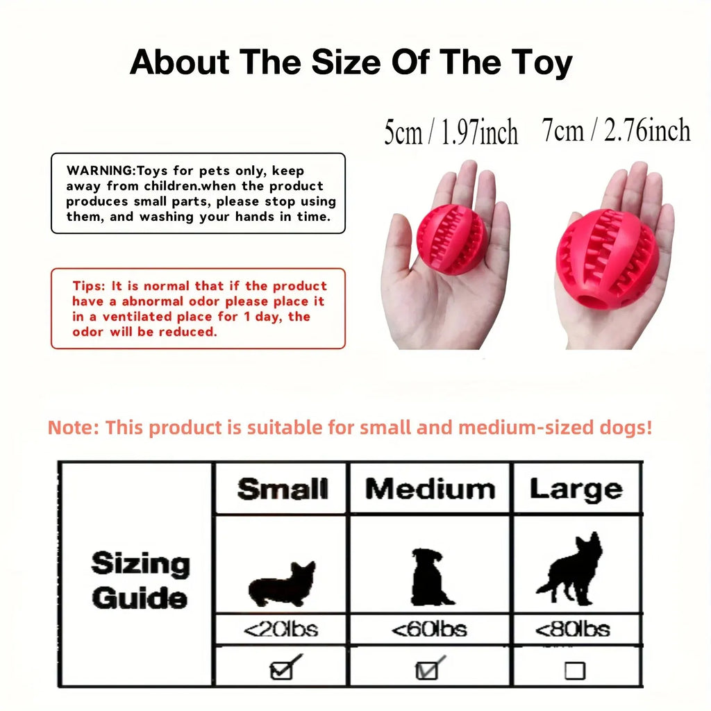 Interactive Treat Dispensing Dog Chew Ball