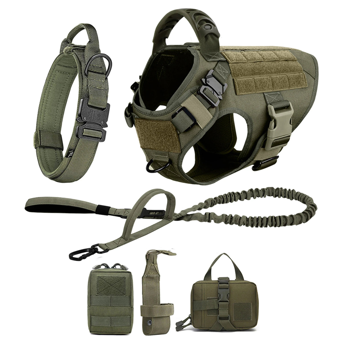 Heavy-Duty Tactical Dog Harness & Leash Set