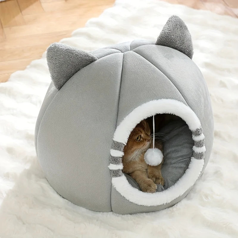 Cozy Deep Sleeping Cat Cave Bed & Nest