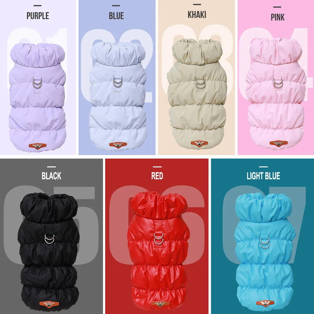Warm Padded Winter Dog & Cat Puffer Jacket