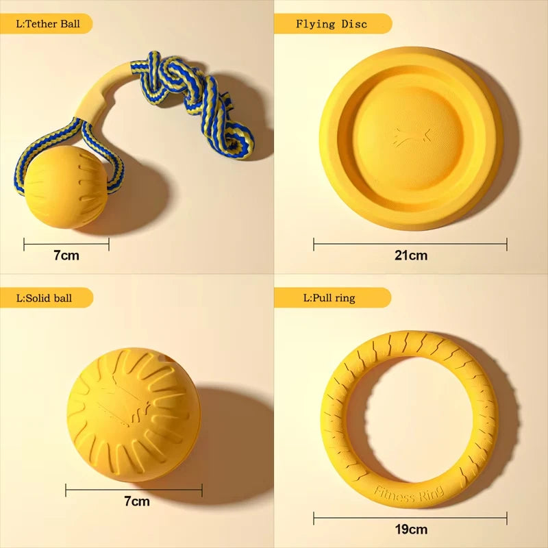 4-Piece Durable EVA Dog Toy & Fetch Set