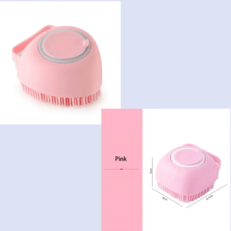 Silicone Pet Bath & Shampoo Dispenser Brush