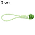 Dog Chew Toy Cotton Rope Tug Toy with Treat Dispensing Rubber Ball Durable Bite Resistant Teeth Cleaning Interactive Training Toy for Puppy Small Medium Dogs Green